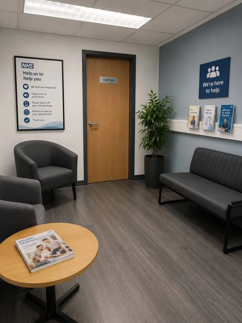 Office reception area cleaned by Excellent Choice